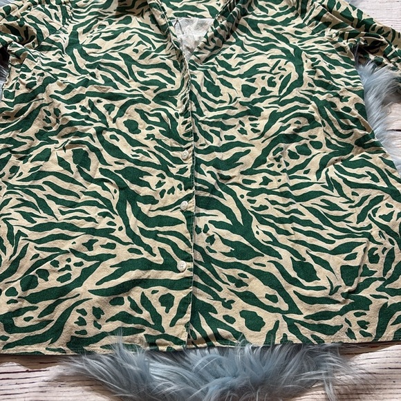 Show Me Your Mumu Green Zebra Print Pajama Set sz S - Picture 6 of 12